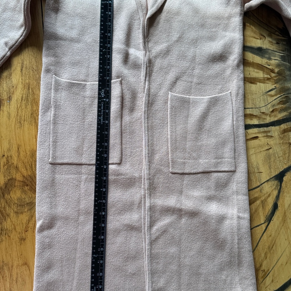ANRABESS Dusty Rose Long Open Front Cardigan | Size S | NWT - Picture 6 of 8